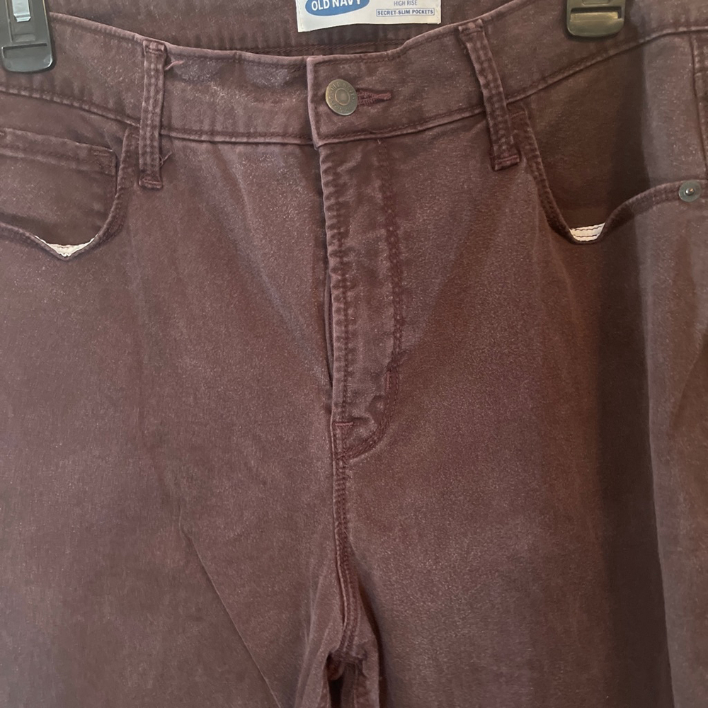 Women's Old Navy Rockstar Super Skinny Jeans Size 14 Brown Tupelo High Rise - Picture 2 of 4
